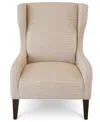 Jonathan Louis Kallison Fabric Wing Chair, Exclusively At Macy's In Brown
