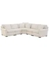 Jonathan Louis Radley Roll Arm 115" 5-pc. Fabric L Sectional With Wedge, Exclusively At Macy's