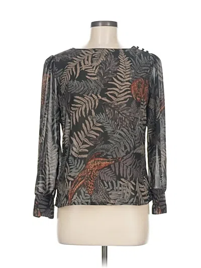 Pre-owned Jonathan Martin Long Sleeve Blouse In Black