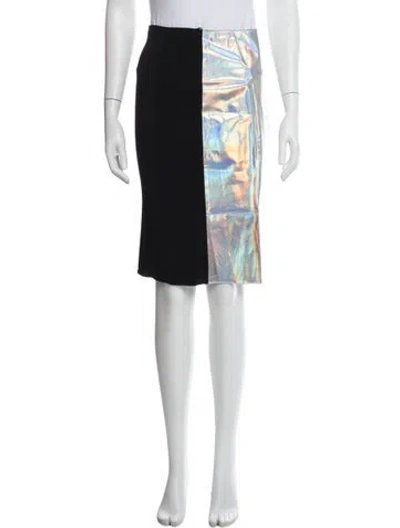 Pre-owned Jonathan Saunders Colorblock Pattern Knee-length Skirt In Multi