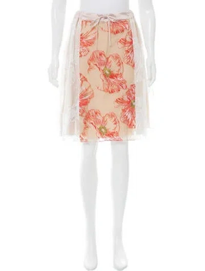 Pre-owned Jonathan Saunders Embroidered A-line Skirt In Neutral