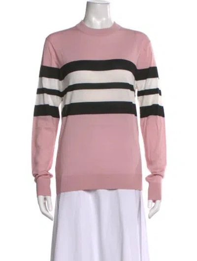 Pre-owned Jonathan Saunders Merino Wool Striped Sweater In Pink