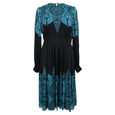 Pre-owned Jonathan Saunders Onathan Saunders Long-sleeve Silk Dress In Multicolor Viscose