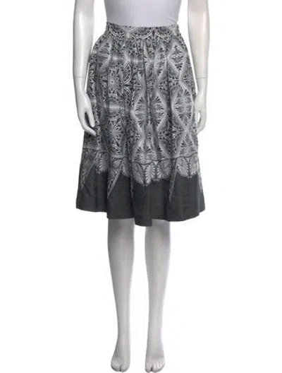 Pre-owned Jonathan Saunders Printed Knee-length Skirt In Gray