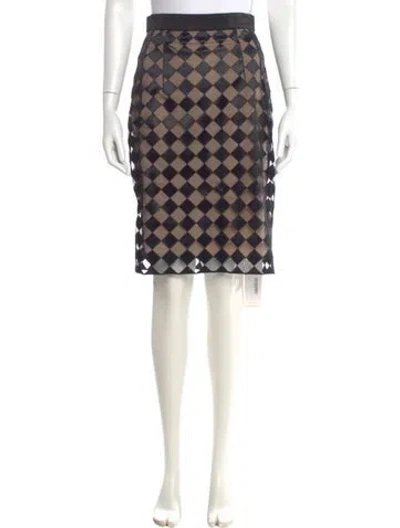Pre-owned Jonathan Saunders Printed Knee-length Skirt W/ Tags In Multi