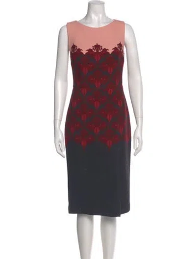 Pre-owned Jonathan Saunders Printed Midi Length Dress In Multi