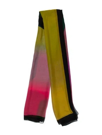 Pre-owned Jonathan Saunders Printed Scarf In Black