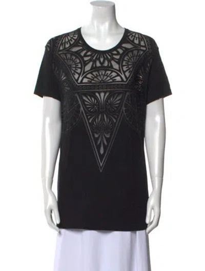 Pre-owned Jonathan Saunders Scoop Neck Short Sleeve T-shirt In Black