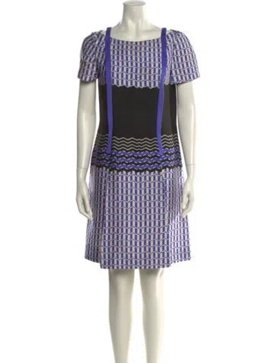Pre-owned Jonathan Saunders Silk Mini Dress In Blue
