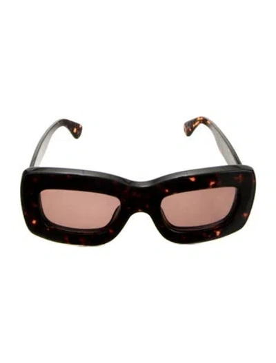 Pre-owned Jonathan Saunders Square Tinted Sunglasses In Brown