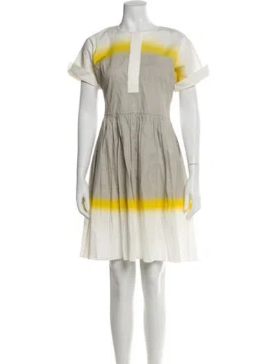 Pre-owned Jonathan Saunders Striped Knee-length Dress In Multi