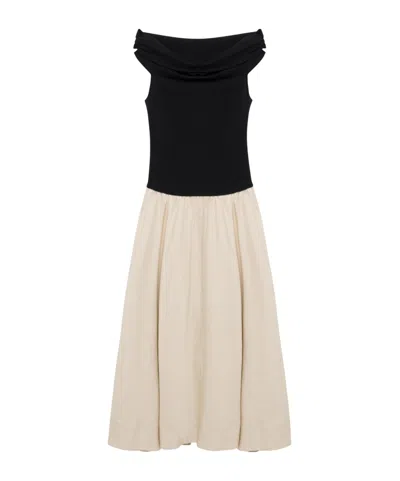 Simkhai Adaline Knit Linen Midi Dress In Multi
