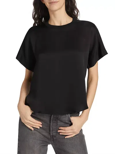 Jonathan Simkhai Addy Combo T-shirt In Black