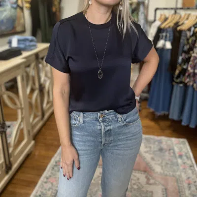 Jonathan Simkhai Addy Combo T-shirt In Midnight In Multi