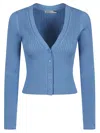 Simkhai Ailany Shrunken Cardigan In Blue Hydrangea