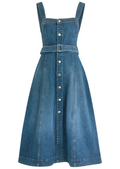 Jonathan Simkhai Alba Panelled Stretch-denim Midi Dress