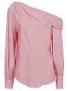 Simkhai Alice One Shoulder Top In Dusty Rose