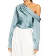 Simkhai Alice One Shoulder Top In Celeste Blue In Multi