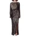 Simkhai Angelique Metallic Jacquard Column Gown In Multi