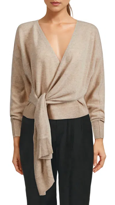 Pre-owned Jonathan Simkhai Anna Cashmere Top For Women In Oat
