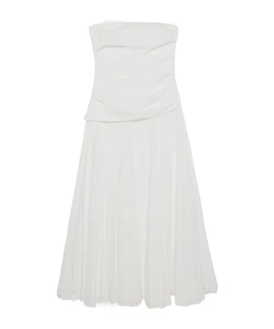 Simkhai Womens White Arie Bustier Cotton-blend Midi Dress