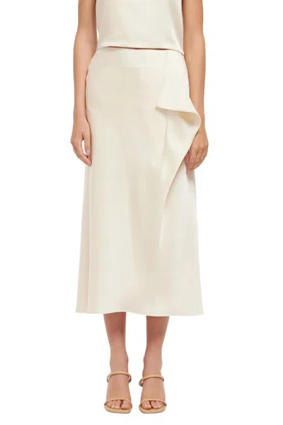 Jonathan Simkhai Blane Midi Skirt In Ecru In White
