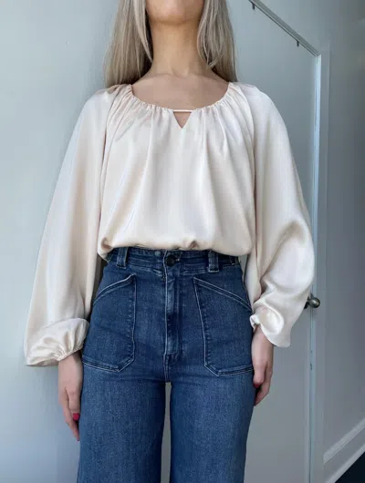 Simkhai Brenton Blouse In Sand Dollar In Multi