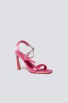 Simkhai Cassie Crystal Strappy Sandal In Punch In Pink