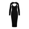 Simkhai Ribbed Knit Cut-out Midi Dress
