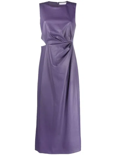 Jonathan Simkhai Cut-out Detail Maxi Dress In Purple