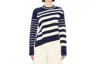Simkhai Dale Crewneck Pullover Top In Midnight Stripe In Multi