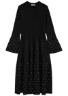 Jonathan Simkhai Embellished Stretch-knit Midi Dress In Black