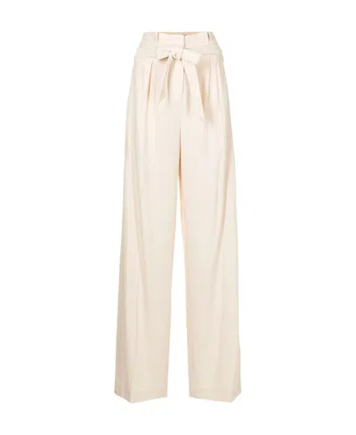 Simkhai Emiko Textured Wide-leg Trousers In White
