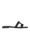 Simkhai Monogram Flat Slide In Midnight In Black