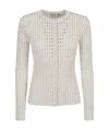 Simkhai Gracen Knitted Cardigan In Sand Multi