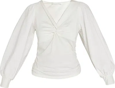 Jonathan Simkhai Hanna Twist Front Top In White