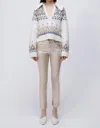 Simkhai High Rise Skinny Pant In Gold Foil