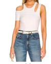 JONATHAN SIMKHAI IRENA CUTOUT TANK IN WHITE