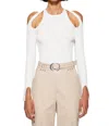 Jonathan Simkhai Isabella Cut Out Top In Macchiato In Multi