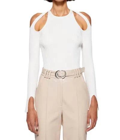 Jonathan Simkhai Isabella Cut Out Top In Macchiato In Multi
