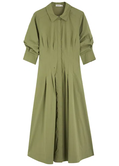 Jonathan Simkhai Jazz Cotton-blend Poplin Midi Shirt Dress