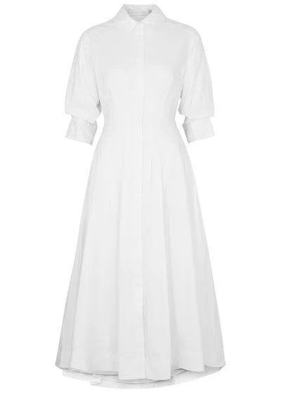 Jonathan Simkhai Jazz Cut-out Cotton Shirt Dress In White