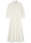 Shop Jonathan Simkhai Jazz Floral-embroidered Cotton Midi Dress