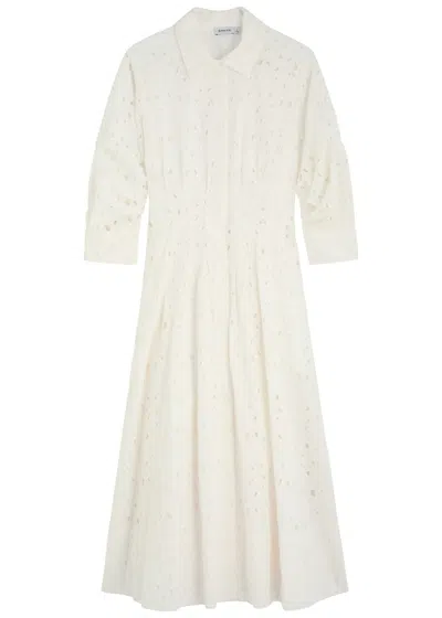 Jonathan Simkhai Jazz Floral-embroidered Cotton Midi Dress