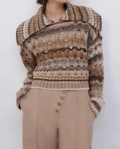 Jonathan Simkhai Jenna Space Dye Sweater In Nutmeg In Beige