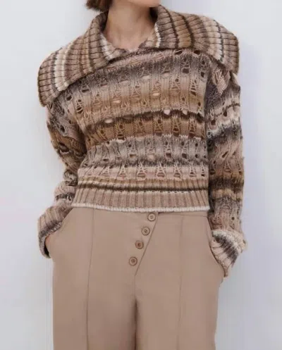 Jonathan Simkhai Jenna Space Dye Sweater In Nutmeg In Brown