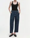 Simkhai Jenny High Rise Belted Cropped Jeans In Cielo In Multi