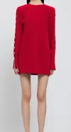 JONATHAN SIMKHAI JOISIAN MINI DRESS IN CARMINE