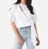 Simkhai Joline Wrap Tie T-shirt In Optic White In White