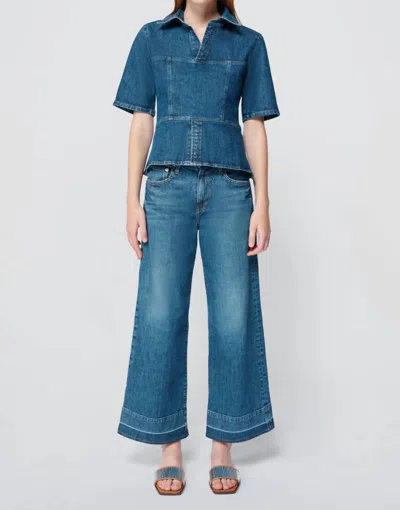 Jonathan Simkhai Jude Wide Leg Jeans In Denim In Blue
